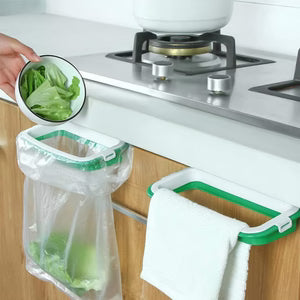 Towel & Trash Bag Holder – 2-in-1 Kitchen Cabinet Organizer