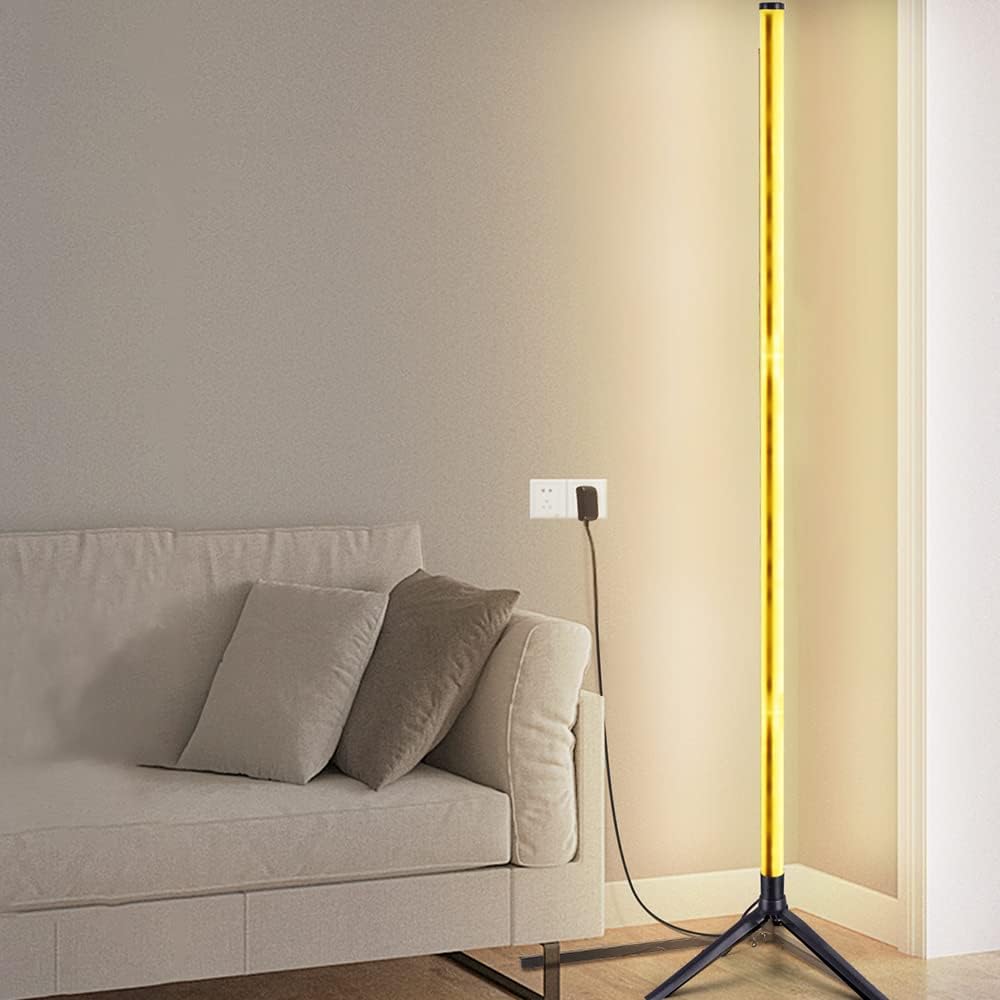 Space-Saving RGB LED Floor Lamp – Slim Corner Light with RGB & White Modes, USB Powered Ambient Lighting for Home, Office & Gaming Setup