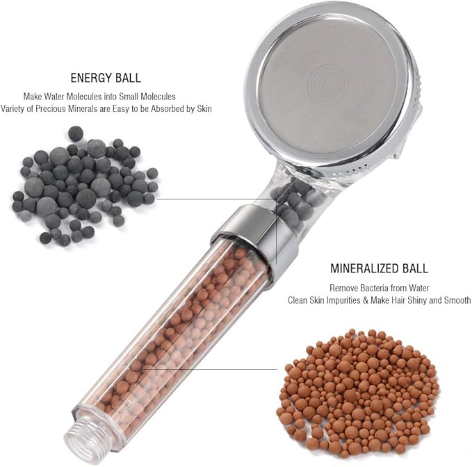 High Pressure Water-Saving Shower Head – Universal Easy-Install Handheld Shower with Micro-Hole Technology & 1.5m Hose