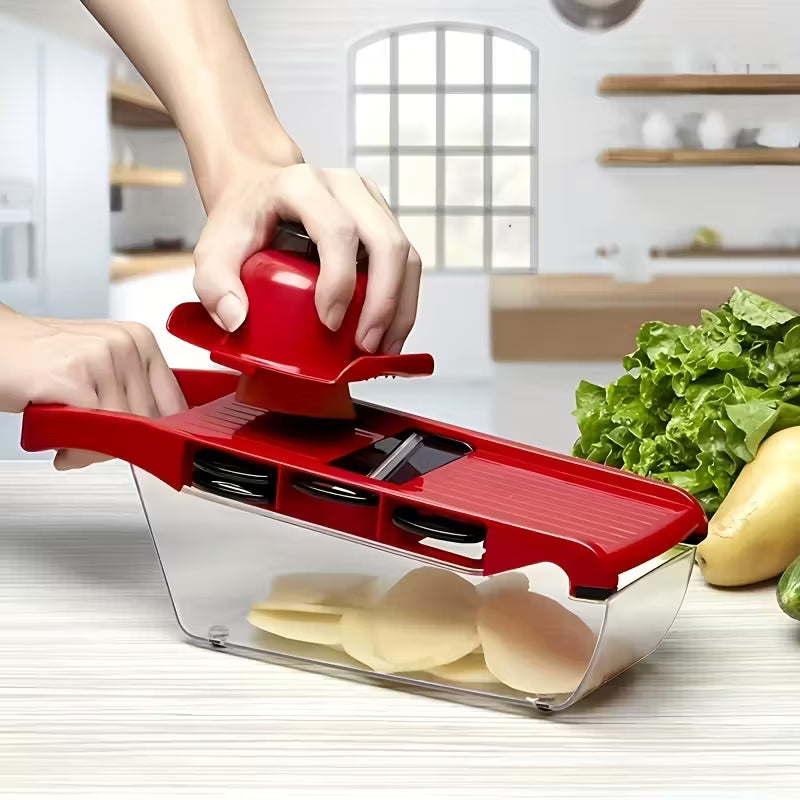 10-in-1 Multi-Functional Vegetable Cutter & Manual Mandoline Slicer – Kitchen Food Prep Tool