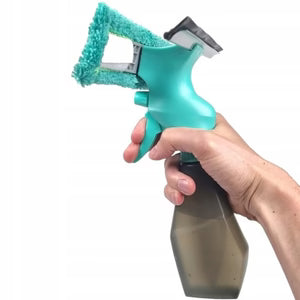 Spray Window Cleaner – 2-in-1 Glass Cleaning Tool with Microfiber Pad & Squeegee