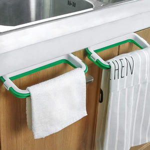 Towel & Trash Bag Holder – 2-in-1 Kitchen Cabinet Organizer